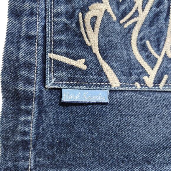 VTG Y2K School of Hard Knocks Men's Medium Wash Baggy Denim Cargo Short Size 36 - Picture 7 of 11